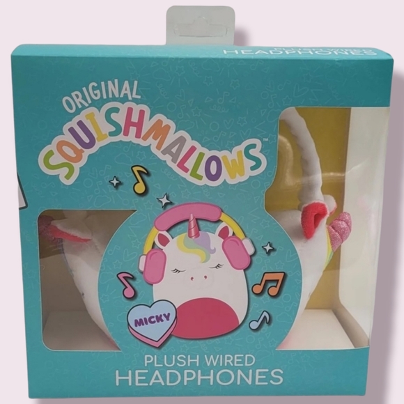 Kellytoy Other - NEW Squishmallows Plush Micky Unicorn Adjustable Headphones Android &IOS Capable